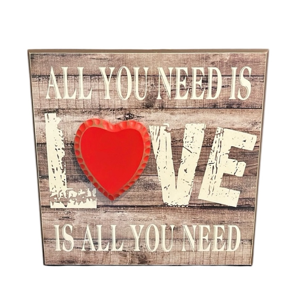 All You Need is LOVE is All You Need Hanging Wall Decor